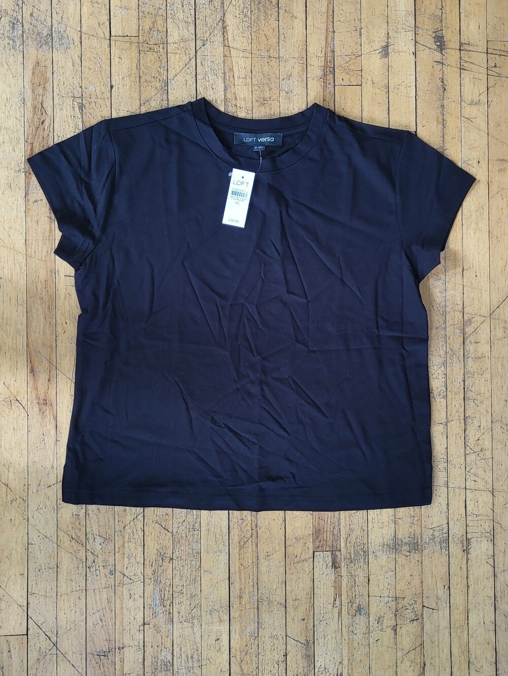 LOFT Versa Women's Black OR White Short Sleeve Soft Crewneck Tee NWT Sz XS